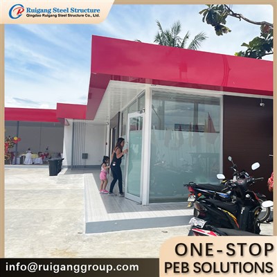 Große Spannweite Stahlraumrahmenkonstruktion Benzinstation